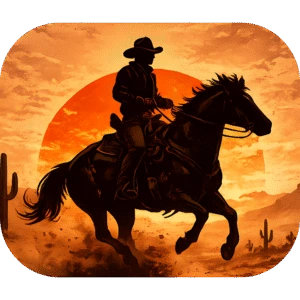 Western Cowboy Sunset